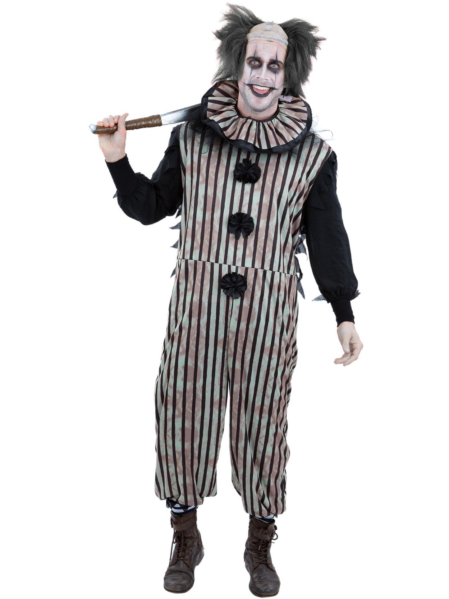 Smiffys Dark Vintage Clown Kostüm für Herren in Schwarz – Produktansicht