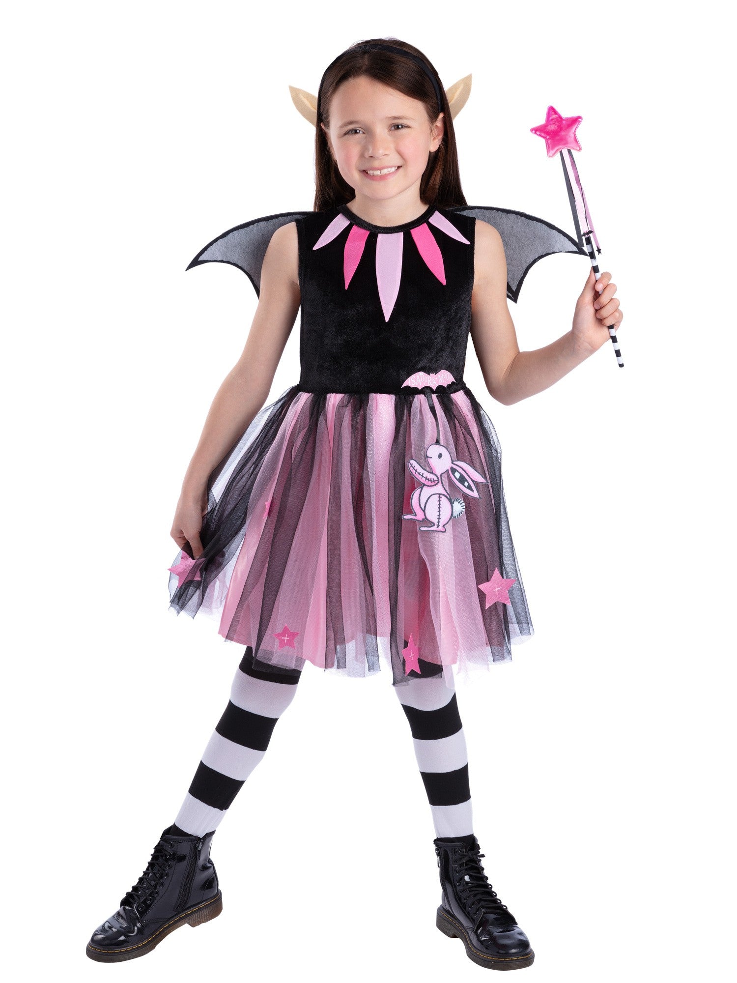 Smiffys Isadora Moon Tutu-Kostüm für Mädchen mit Flügeln und Zubehör – Produktansicht