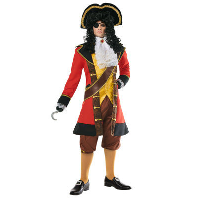 Boland Piratenkostüm Captain Lakehoff – Herren-Set 6-teilig Rot-Schwarz