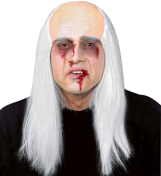 Detailreiche Zombie-Kappe mit Haaren für gruselige Verkleidungen