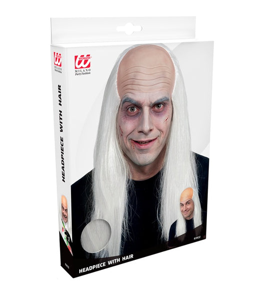 Detailreiche Zombie-Kappe mit Haaren für gruselige Verkleidungen