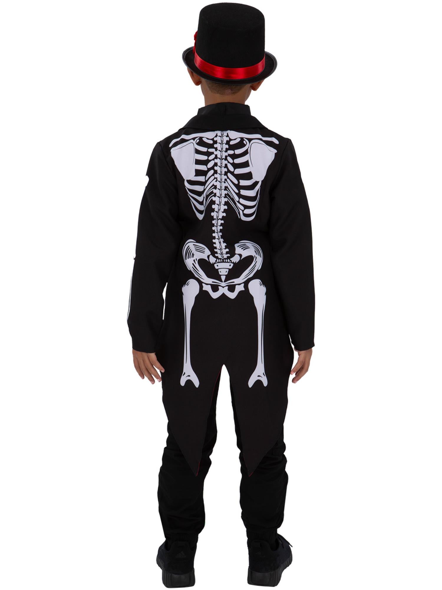 Smiffys Day of the Dead Señor Skeleton Kostüm für Jungen schwarz – Detailansicht