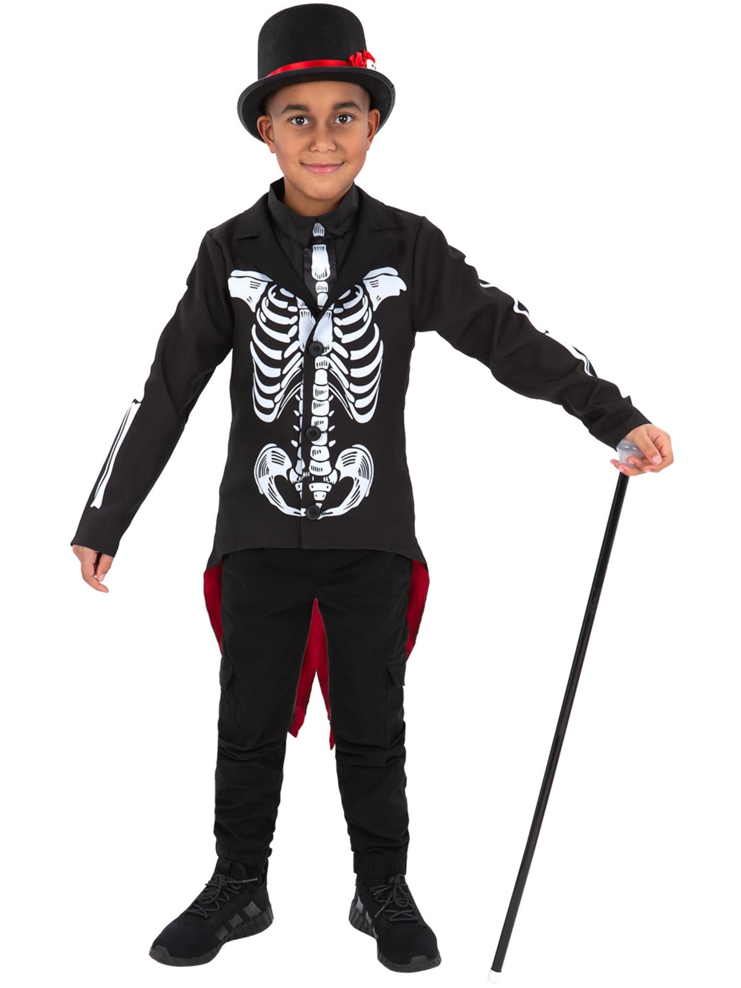 Smiffys Day of the Dead Señor Skeleton Kostüm für Jungen schwarz – Produktansicht