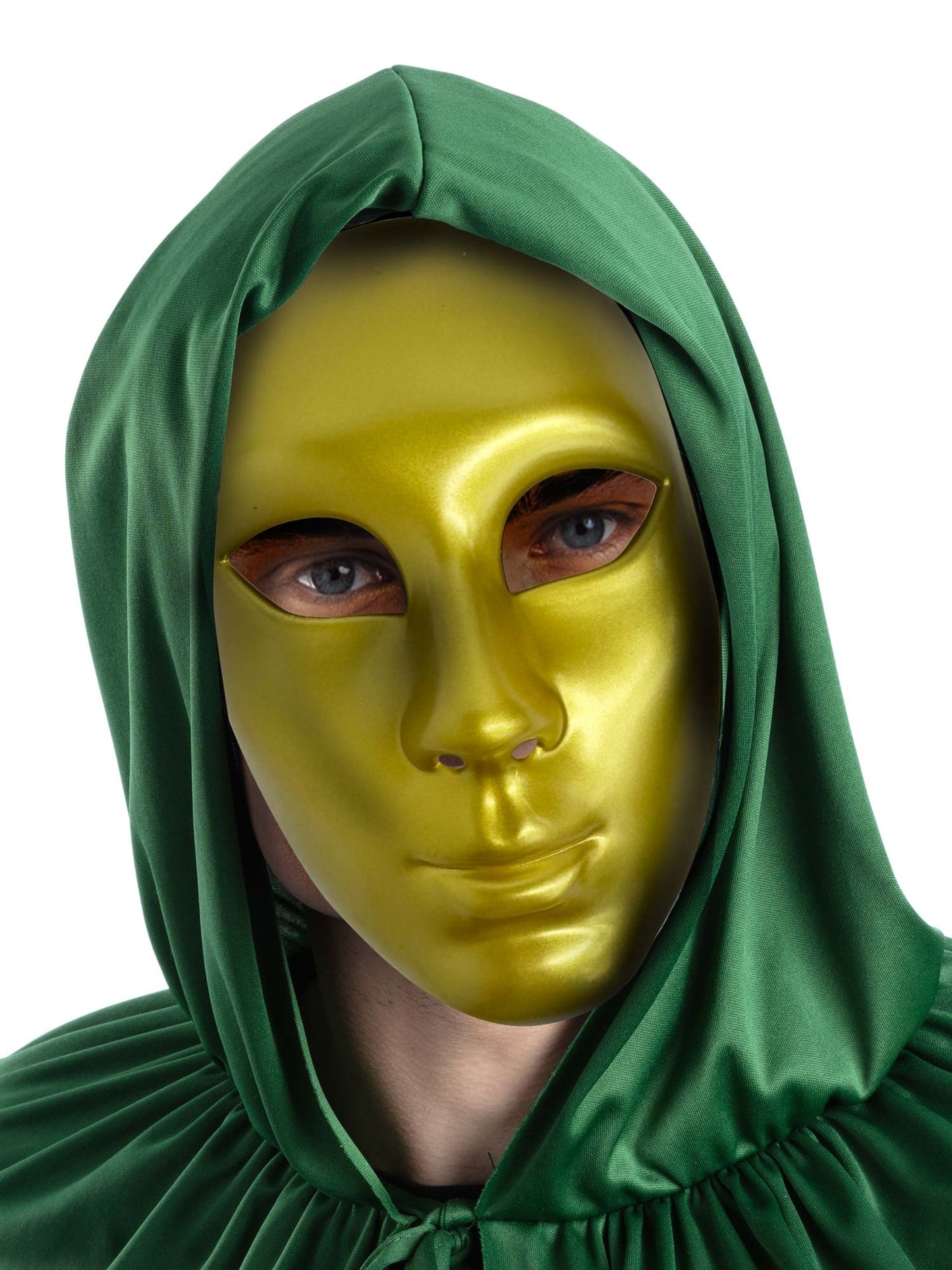 Smiffys Gold Robot/Mime Masquerade Mask für Unisex
