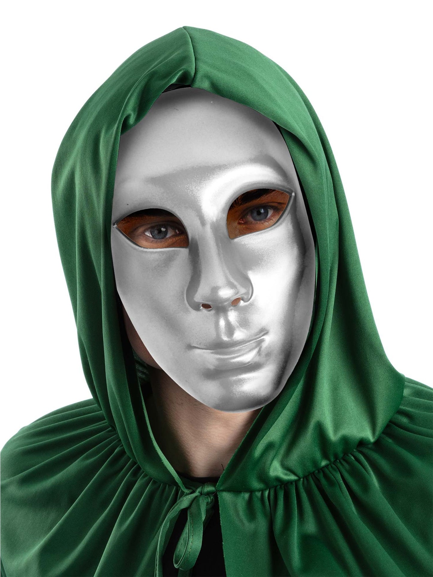 Smiffys Silver Robot/Mime Masquerade Mask für Unisex