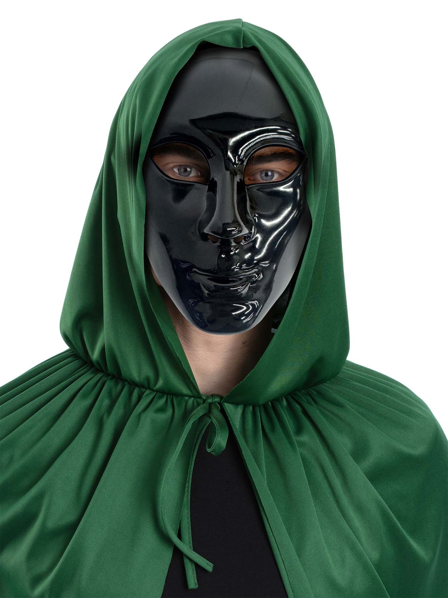 Smiffys schwarze Black Robot Mime Masquerade Mask für Erwachsene