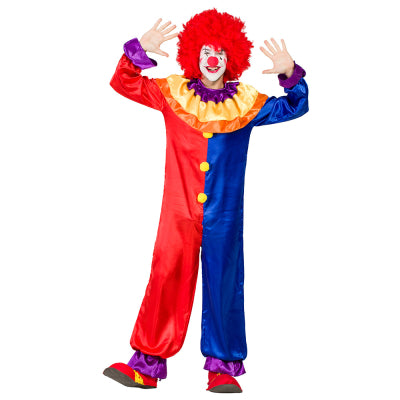 Boland Clown Kostüm Herren Zeppy – Bunter gestreifter Jumpsuit