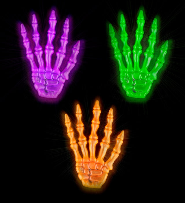 Kinder-Handschuhe mit leuchtendem Neonskelett-Motiv in 3 Farben