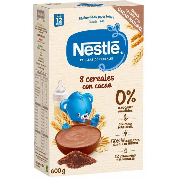 NESTLE NESTLE Papilla De 8 Cereales Al Cacao 600 g Babynahrung Kosmetik