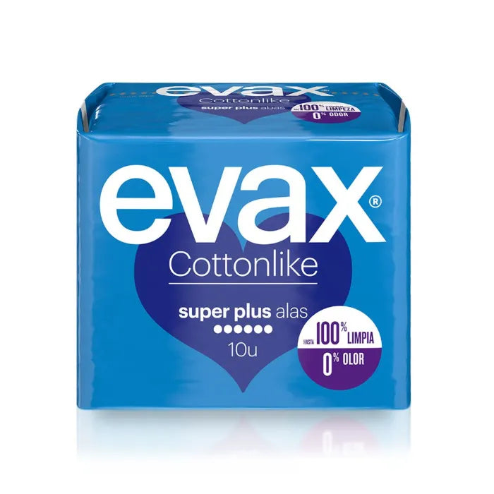 EVAX EVAX Cottonlike Súper Plus Damenbinden mit Flügeln 10 Stück Kosmetik