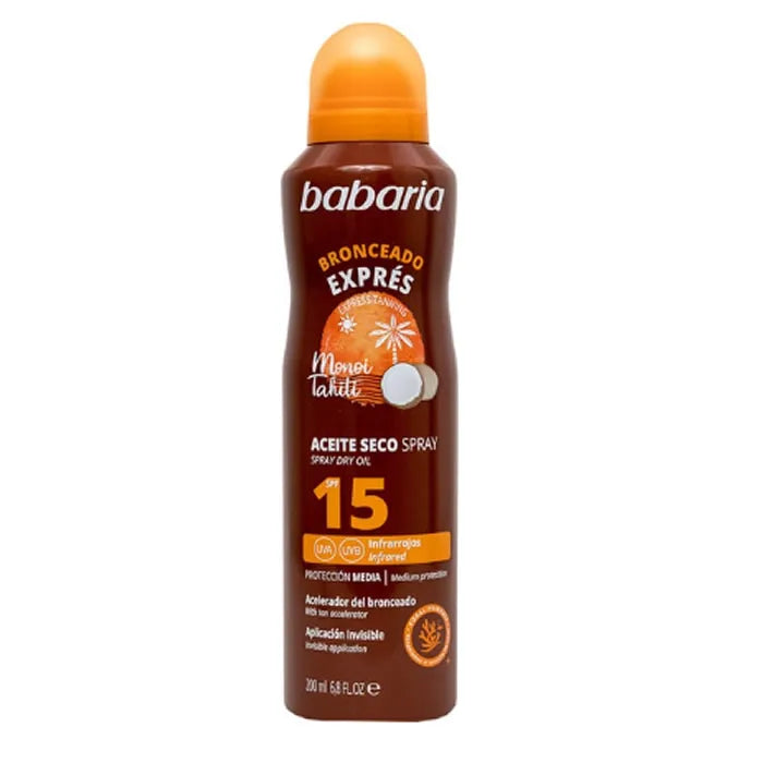 BABARIA BABARIA Monoi Tahiti Trockenöl Spray mit SPF 15 200 ml Kosmetik