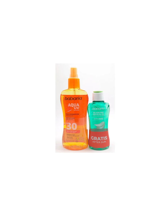 BABARIA BABARIA Sol Pack Spray Aqua UV Spray SPF30 200 ml After Sun E Hielo 100 ml Sonnenpflege