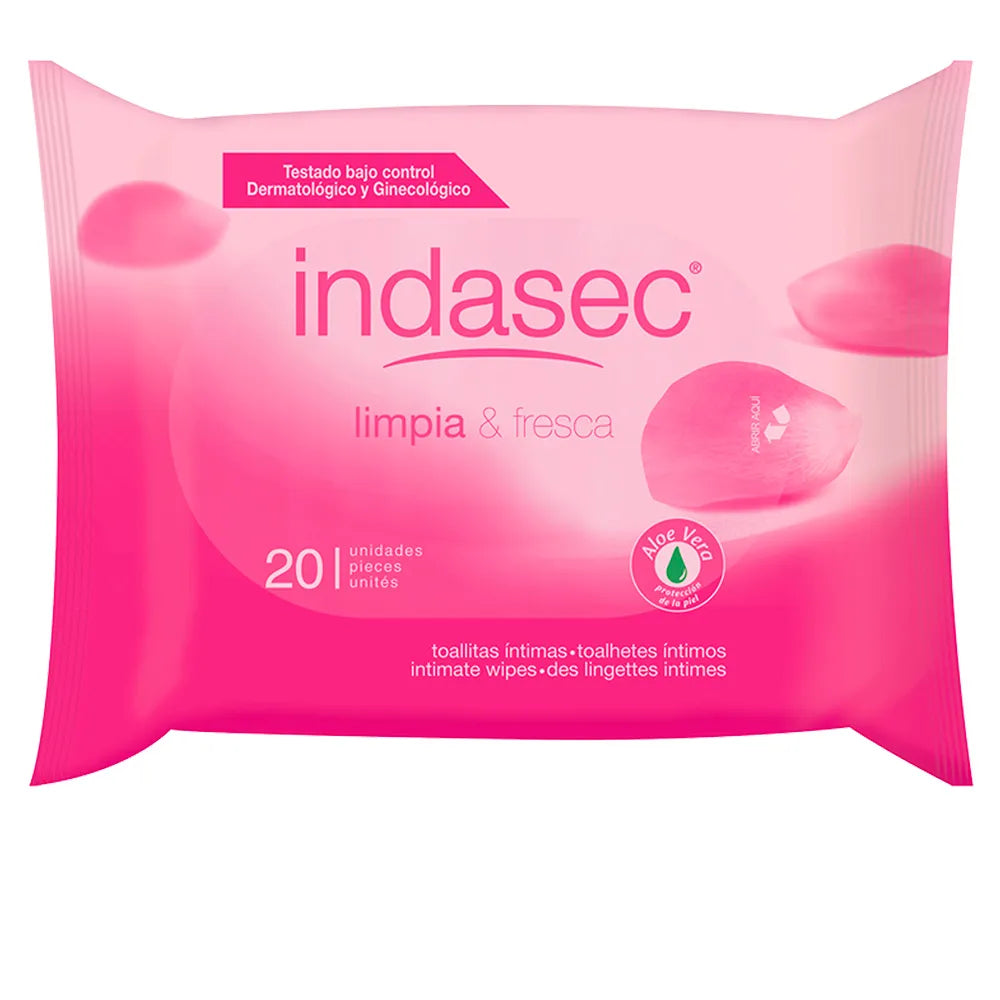 INDASEC INDASEC Clean And Fresh Intim Tücher 20 Stück Reinigungstücher für die Intimpflege Kosmetik