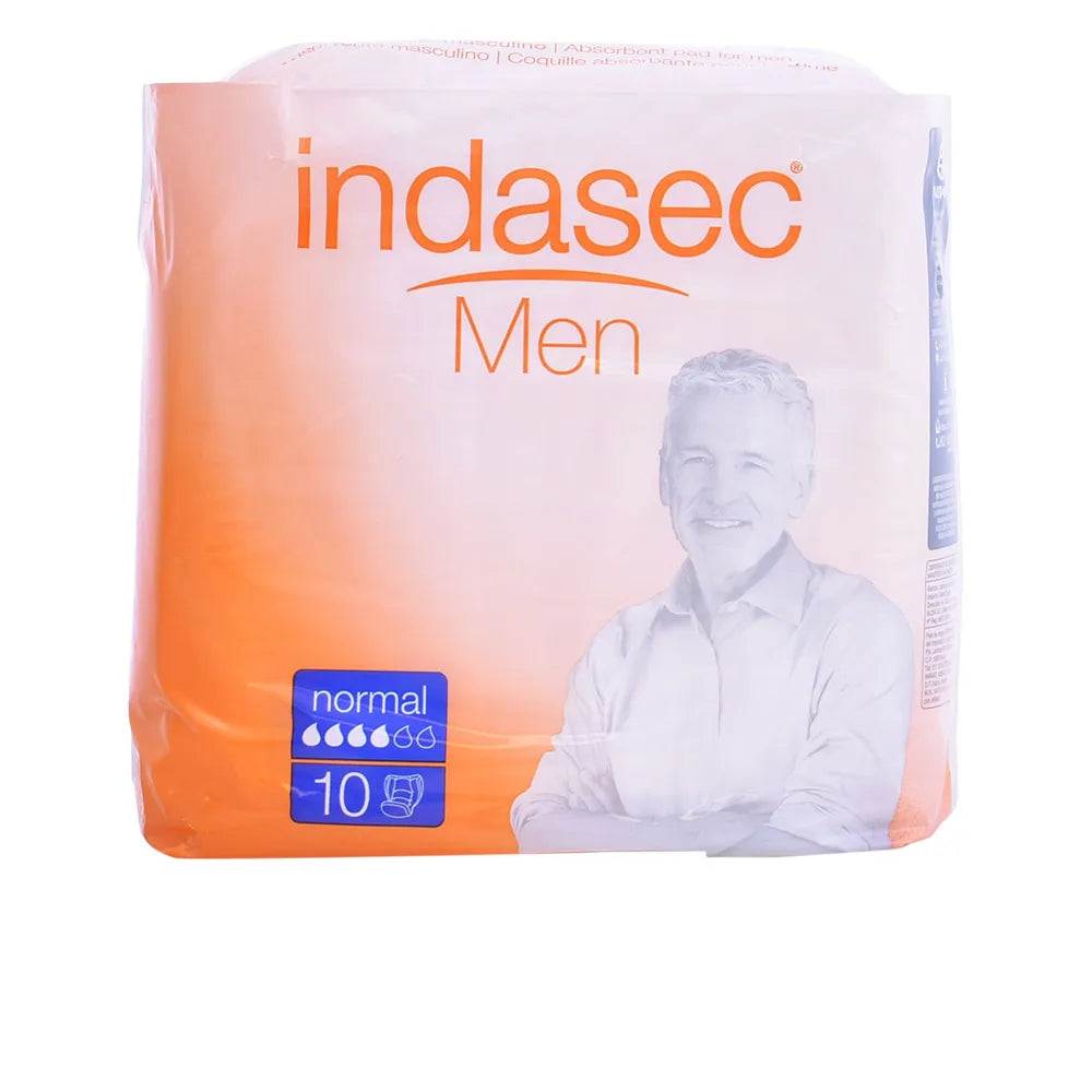 INDASEC INDASEC Men Einlagen Normal 10 Stück männlich absorbierend Kosmetik