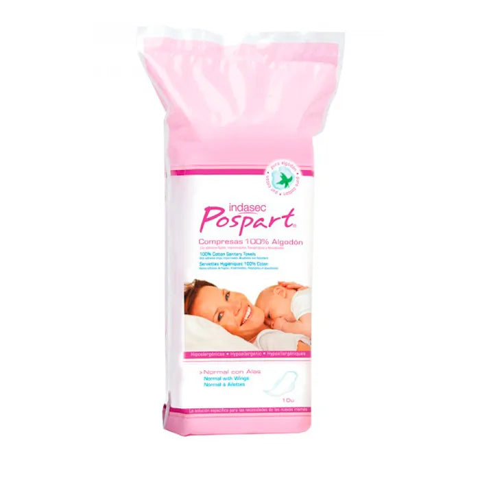 INDASEC INDASEC Postpartale Damenhygiene-Binden mit Flügeln 10 Stück Kosmetik