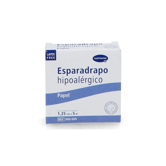 HARTMANN HARTMANN Hypoallergenes Papier-Klebeband 5 m x 1,25 cm für empfindliche Haut Kosmetik