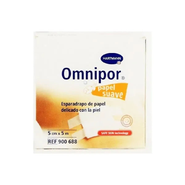 HARTMANN HARTMANN Omnipor Heftpflaster Papier 5 cm x 5 m atmungsaktiv und hautfreundlich Kosmetik