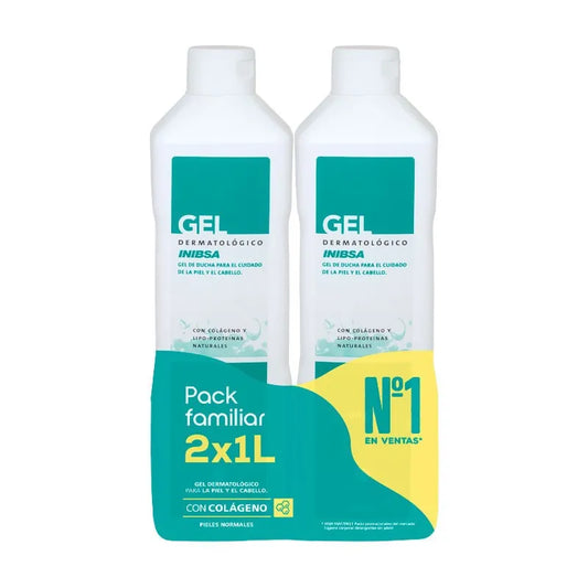 INIBSA INIBSA Dermatologisches Gel 2 x 1000 ml Gel zur Hautpflege Kosmetik