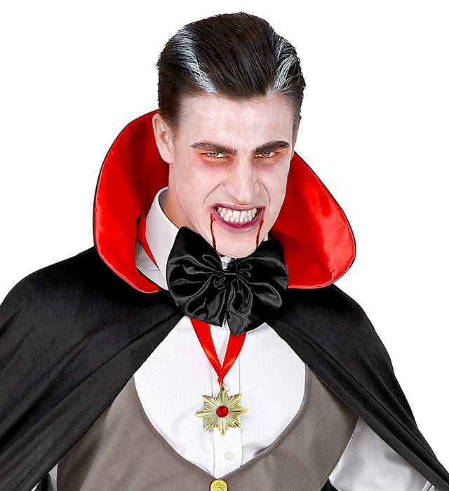 Dracula Medaillon in elegantem Design als Halloween- und Fasnacht Kostümzubehör