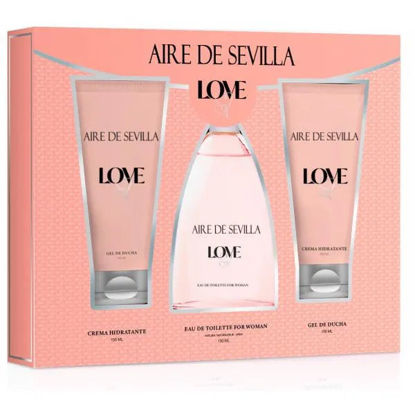 INSTITUTO ESPAÑOL INSTITUTO ESPAÑOL Aire De Sevilla Love Eau de Toilette Spray 150 ml Set 3 Stück Parfüm