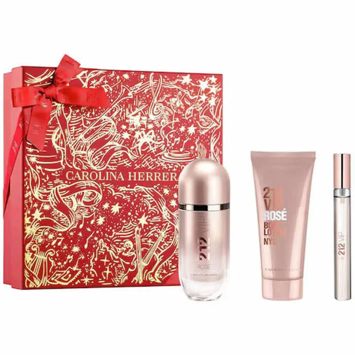 CAROLINA HERRERA CAROLINA HERRERA 212 Vip Rose Eau de Parfum Spray 80 ml Set 3 Artikel Parfüm
