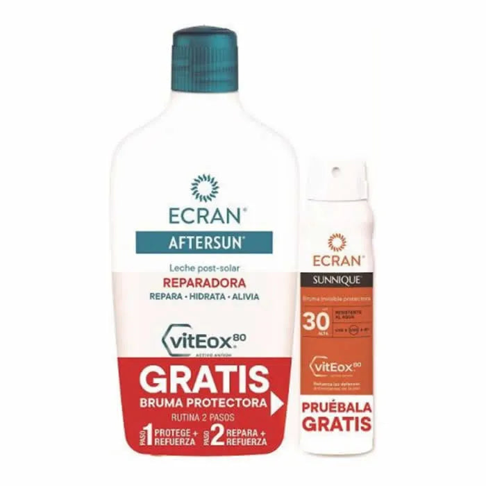 ECRAN ECRAN Aftersun Milk 400 ml und Sunnique SPF30 Spray 75 ml Set Sonnenpflege