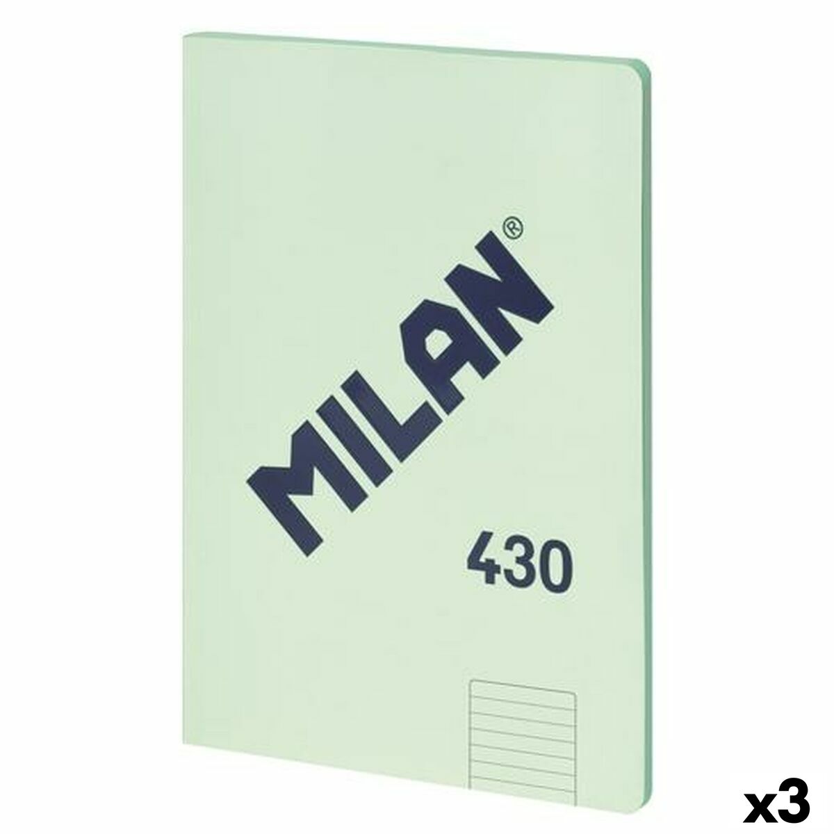 Notizbuch Milan 430 grün A4 48 Blatt (3 Stück)