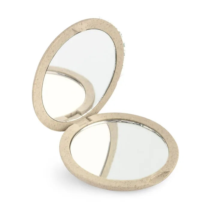BETER BETER Natural Fiber Doppelspiegel Beige mit 4-facher Vergrößerung Kosmetik