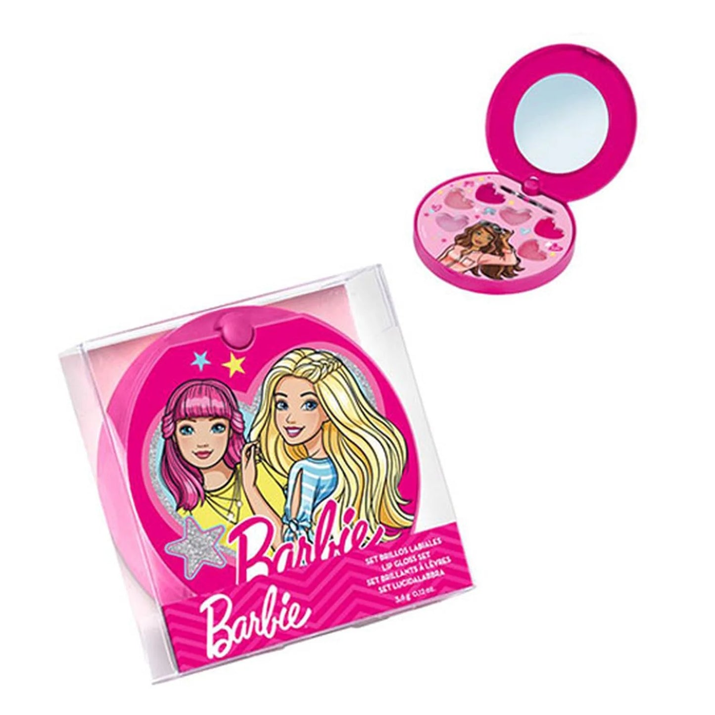 CARTOON CARTOON Lorenay Barbie Puder mit Spiegel und Lipgloss L C Kosmetik