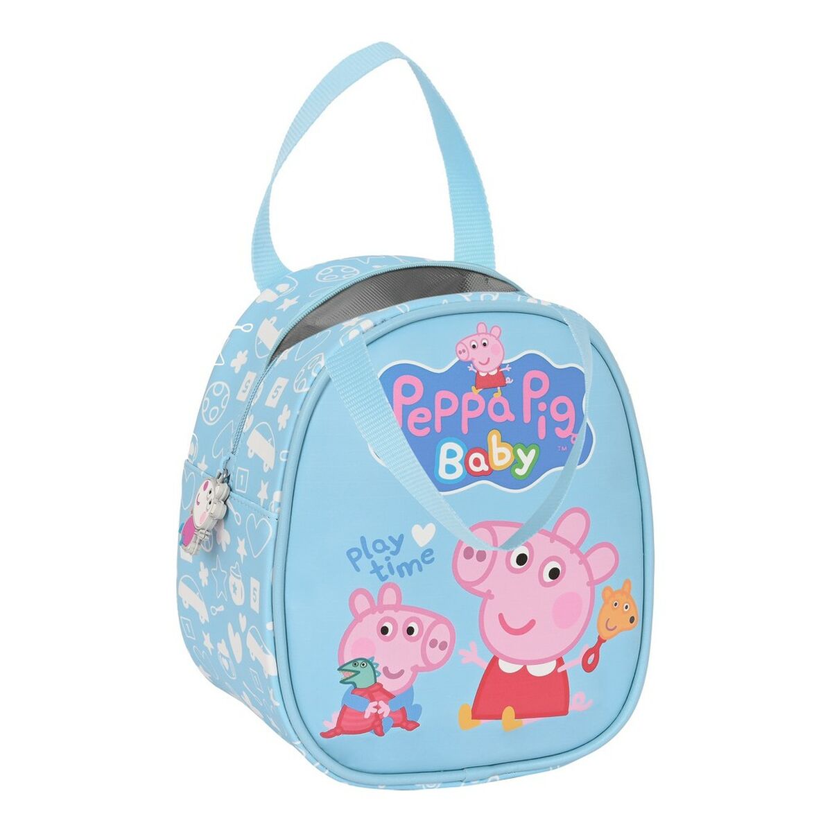 Blaue Thermo-Vesperbox Peppa Pig mit Reissverschluss und Tragegriff – Produktansicht