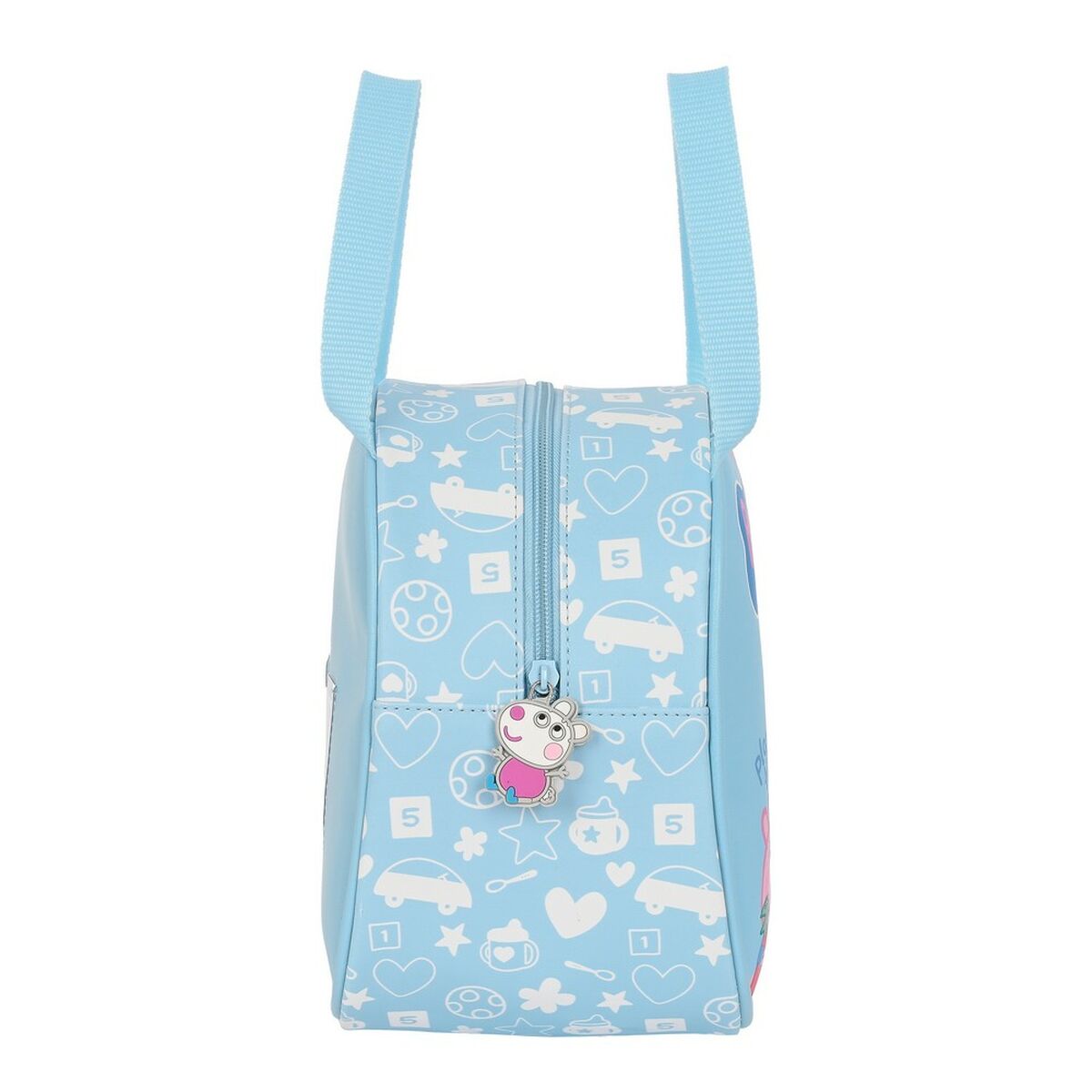Blaue Thermo-Vesperbox Peppa Pig mit Reissverschluss und Tragegriff – Detailansicht
