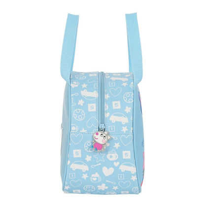 Blaue Thermo-Vesperbox Peppa Pig mit Reissverschluss und Tragegriff – Detailansicht
