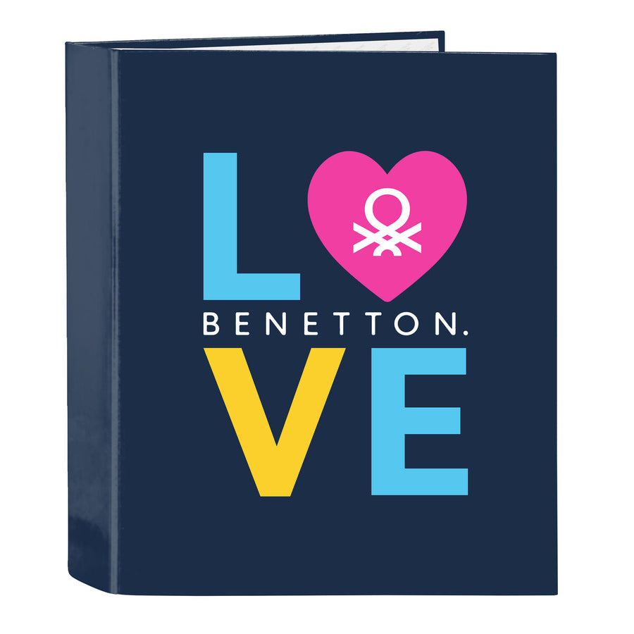 Benetton Love Ringbuch A4 marineblau mit 4 Ringen – Produktansicht