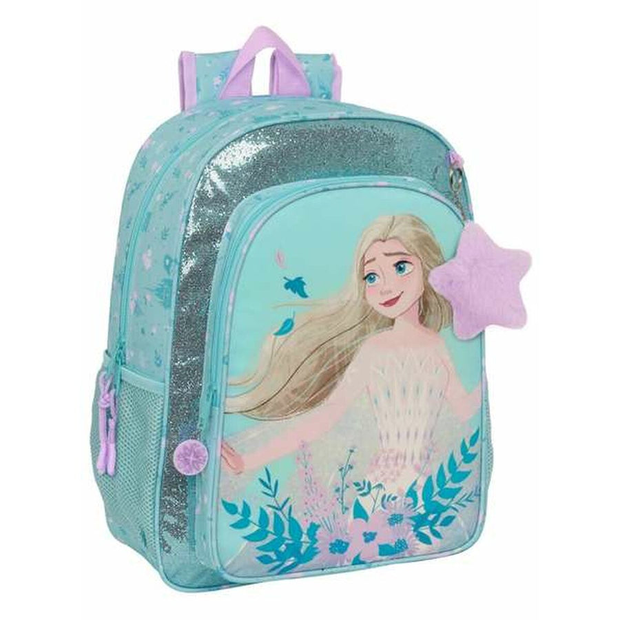 Frozen Hello Spring Schulrucksack blau für Kinder mit ergonomischer Polsterung – Produktansicht