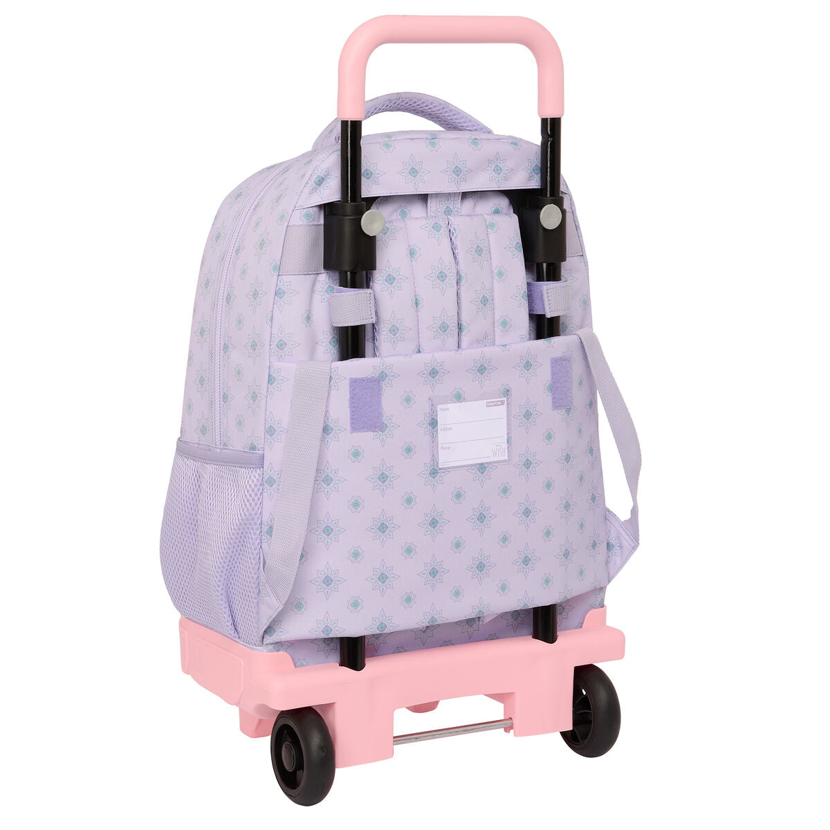 Lila Schulrucksack mit Rädern von Wish, 33 × 45 × 22 cm – Seitenansicht