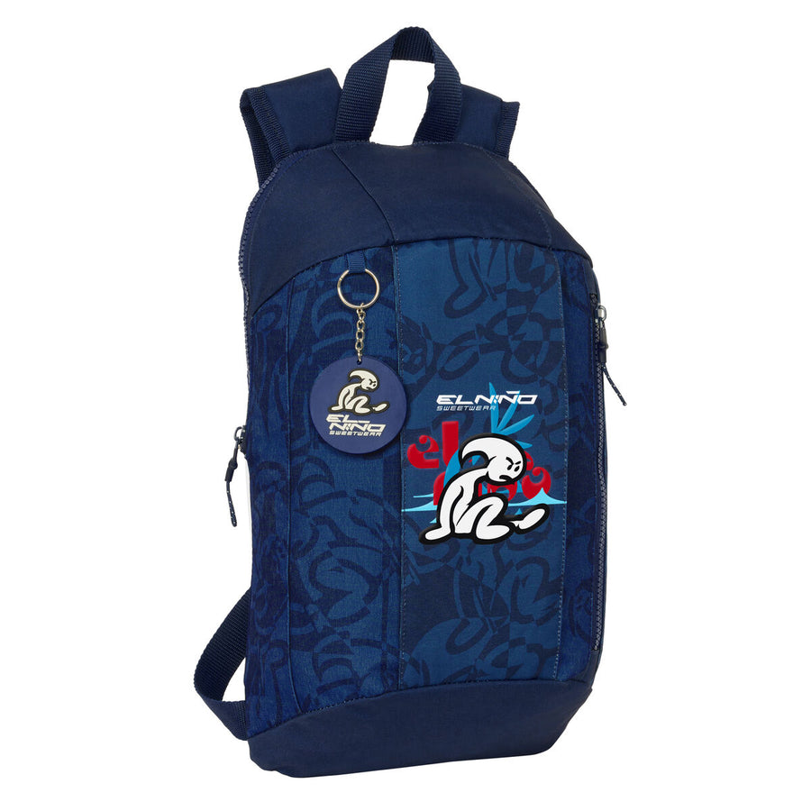 El Niño Paradise Mini Rucksack marineblau für Kinder, 22 × 39 × 10 cm – Produktansicht