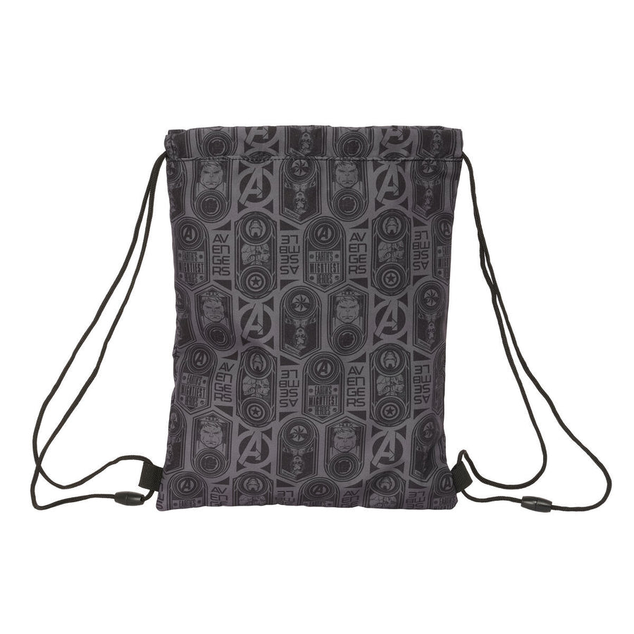The Avengers Vendetta Rucksacktasche Schwarz mit Bändern – Detailansicht