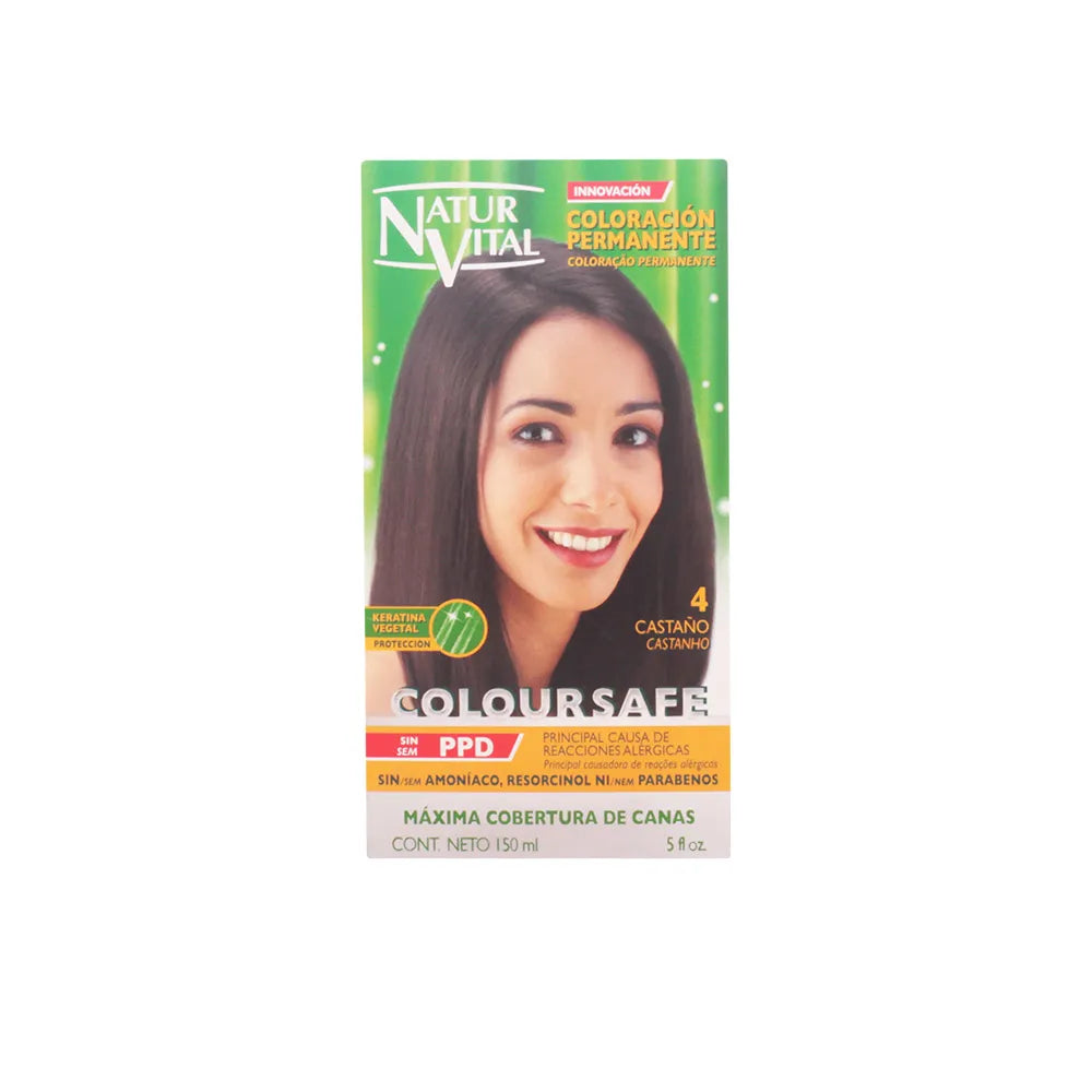 NATURALEZA Y VIDA NATURALEZA Y VIDA Coloursafe Permanent Color Haarfarbe 4 Braun 150 ml Kosmetik