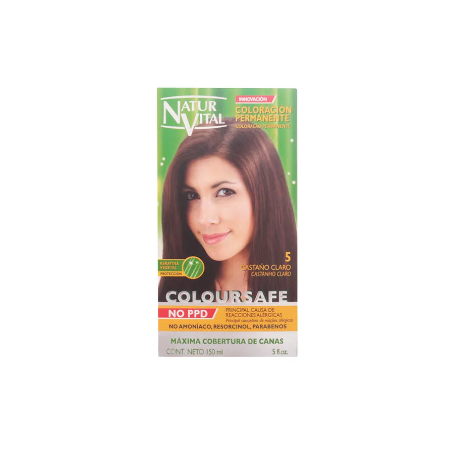 NATURALEZA Y VIDA NATURALEZA Y VIDA Coloursafe Permanente Haarfarbe 5 Light Brown 150 ml Kosmetik