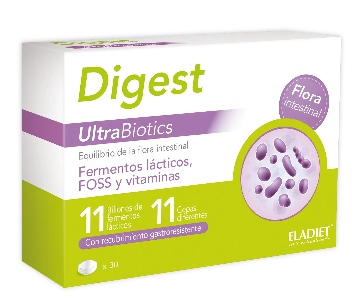 ELADIET ELADIET Digest Ultrabiotics 30 Kapseln Nahrungsergänzung Kosmetik