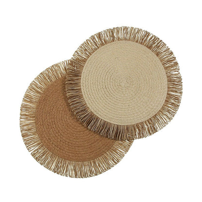 Versa Untersetzer Weiss aus Papier und Polyester 38 x 38 cm – Detailansicht