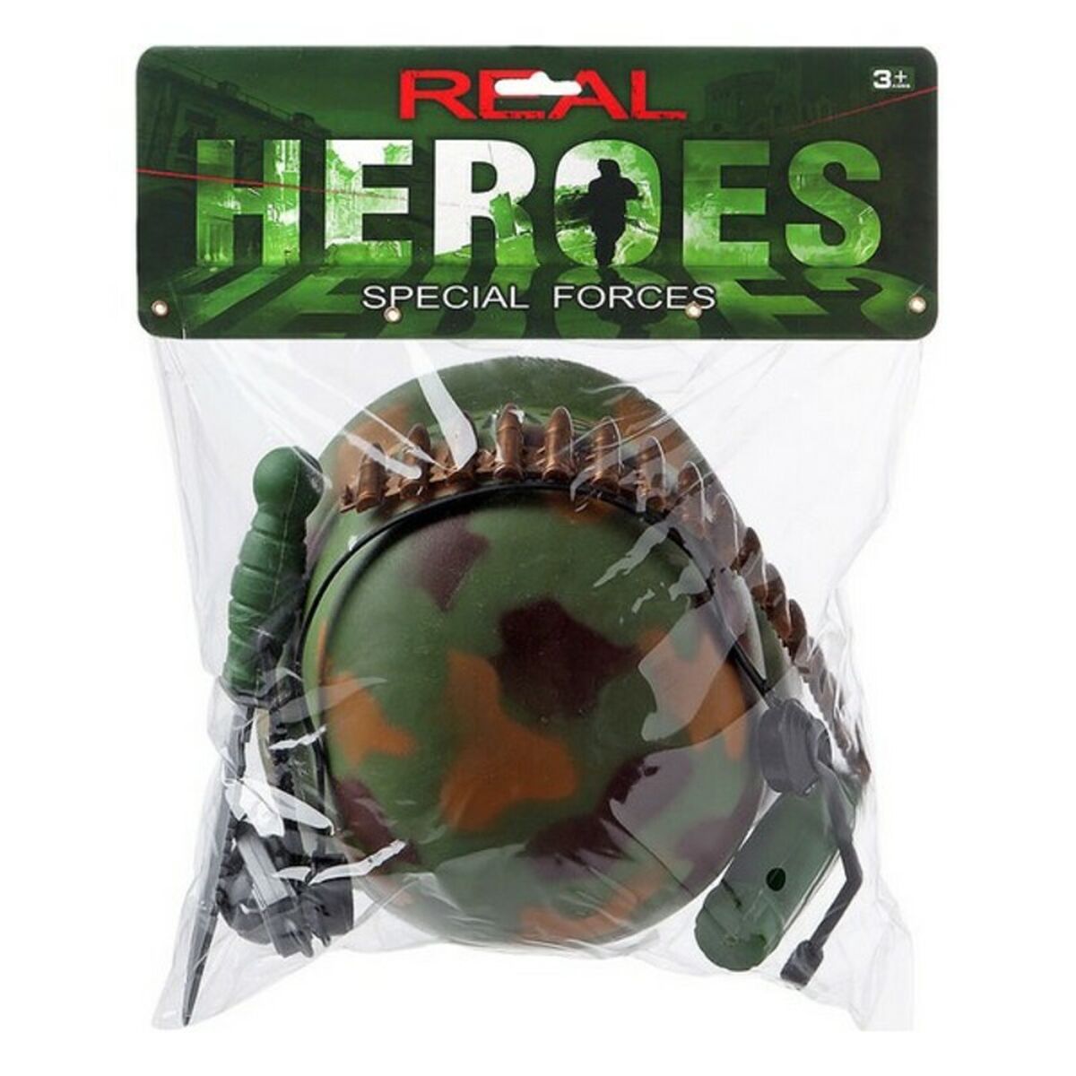 BigBuy Fun Polizei-Set Heroes 5-teilig grün mit Tarnmuster – Detailansicht