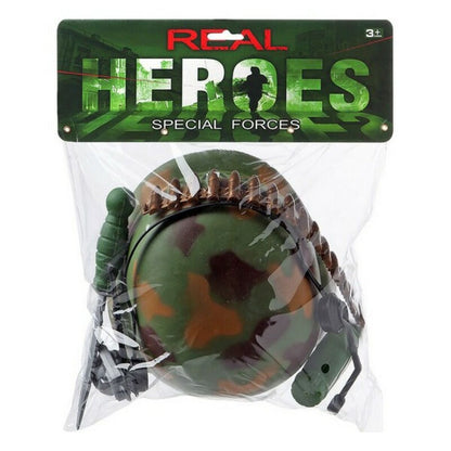 BigBuy Fun Polizei-Set Heroes 5-teilig grün mit Tarnmuster – Detailansicht