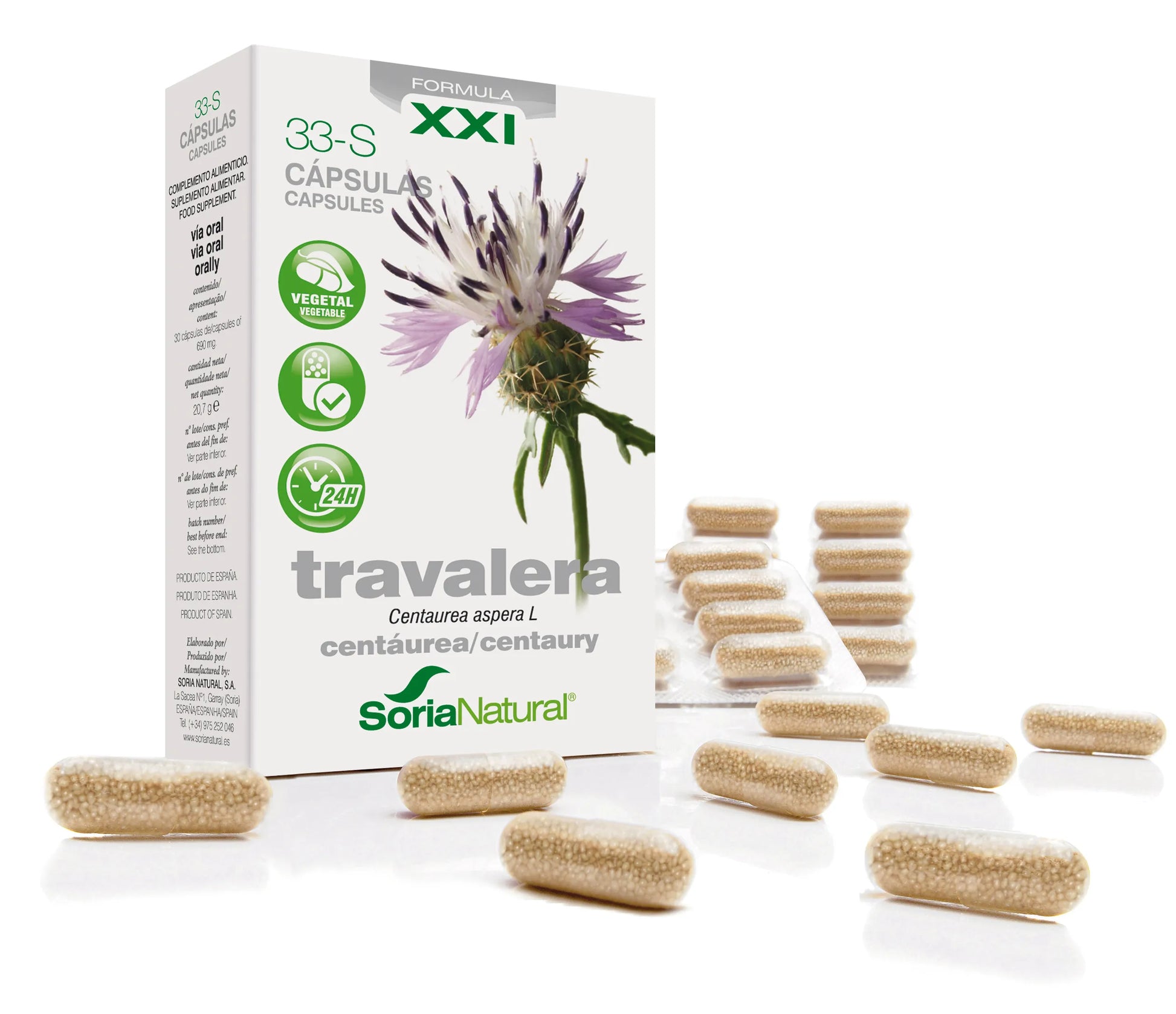 SORIA SORIA Travalera 33-S 200 mg 30 Kapseln Kosmetik Nahrungsergänzung