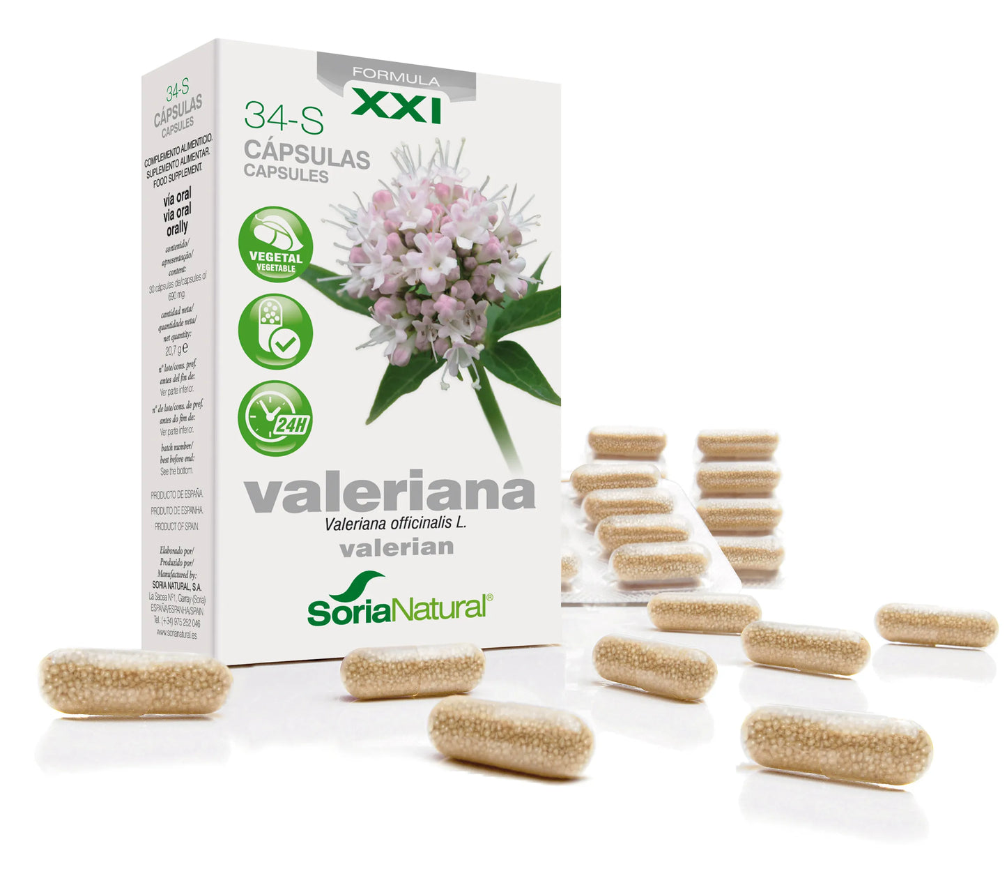 SORIA SORIA Valeriana 600 mg 30 Kapseln verzögerte Freisetzung Kosmetik