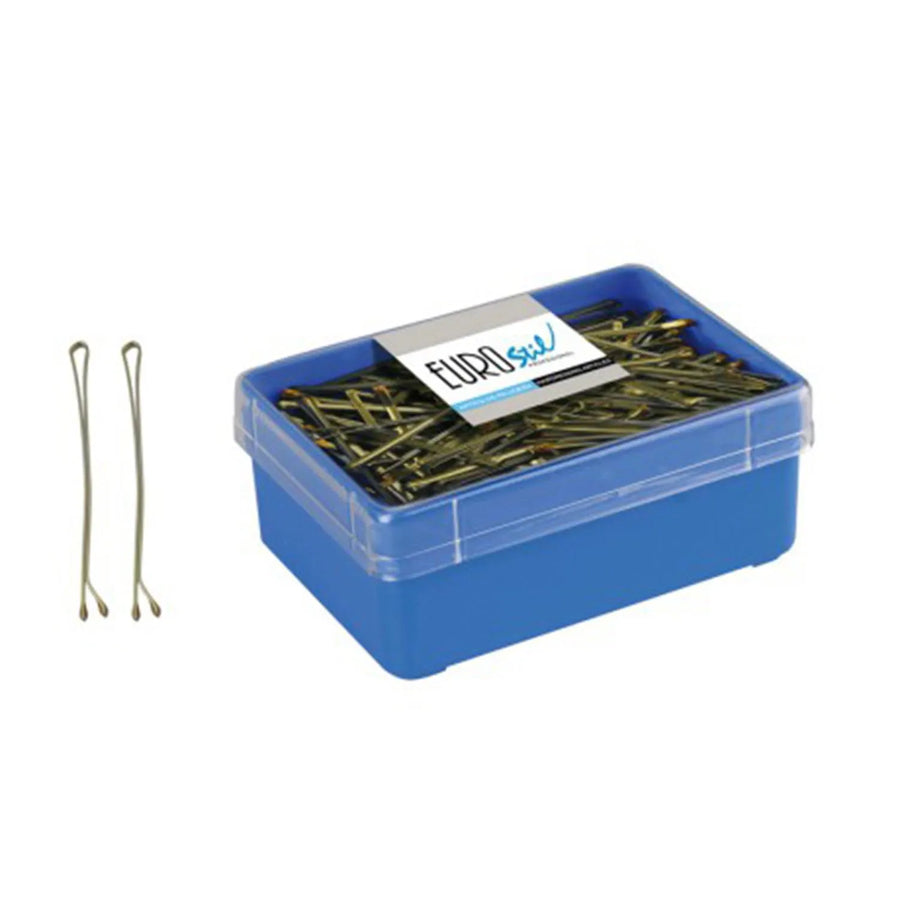 EUROSTIL EUROSTIL Cabello Miniclips Bronze 25 mm 700 Stück Haarclips für Friseurbedarf Kosmetik