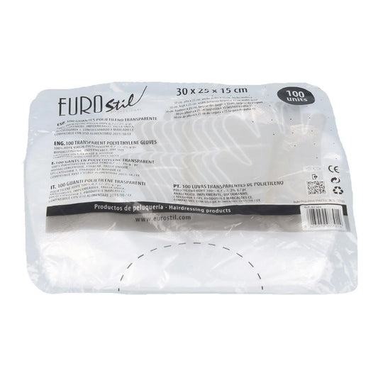 EUROSTIL EUROSTIL Transparente Einweghandschuhe 100 Stück Beutel Kosmetik