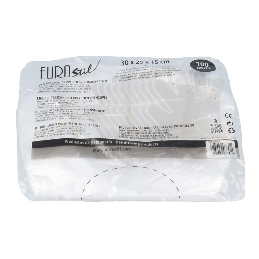 EUROSTIL EUROSTIL Transparente Einweghandschuhe 100 Stück Beutel Kosmetik