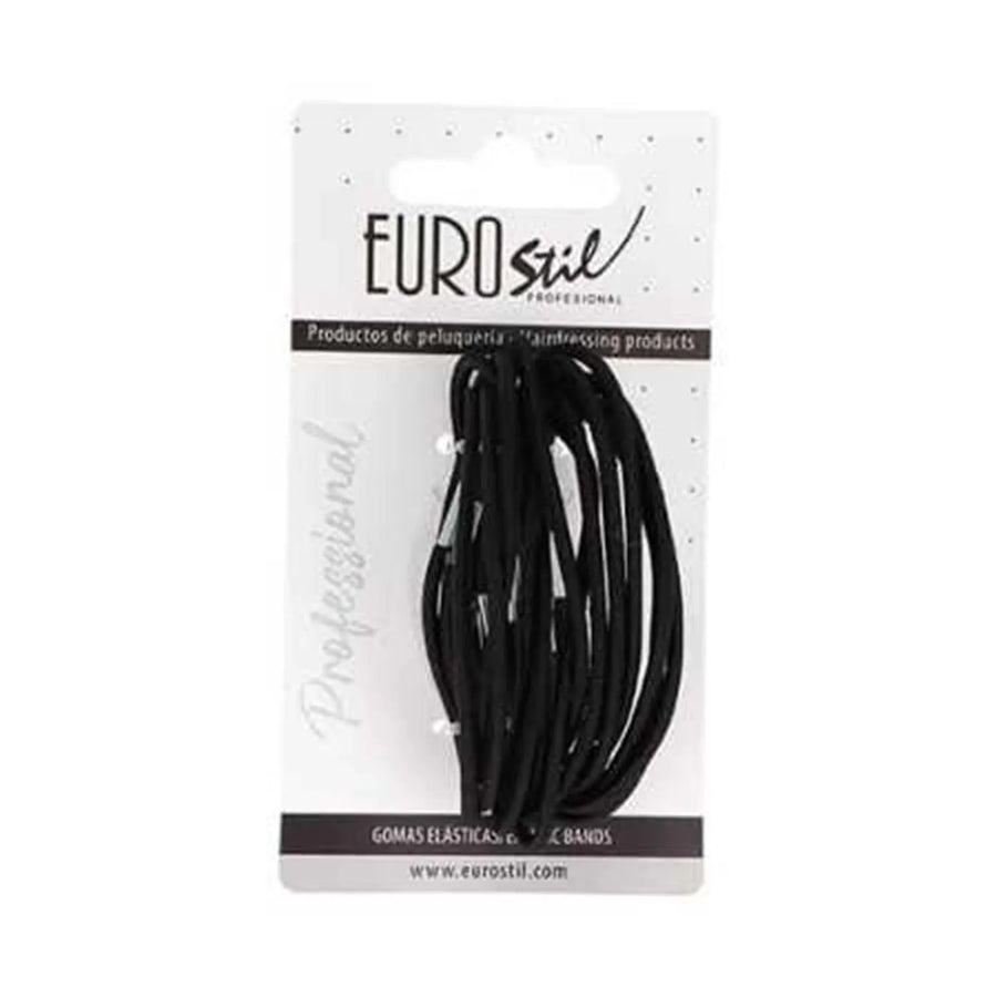 EUROSTIL Colita Negro feines schwarzes Haargummi 1 Stück Packung