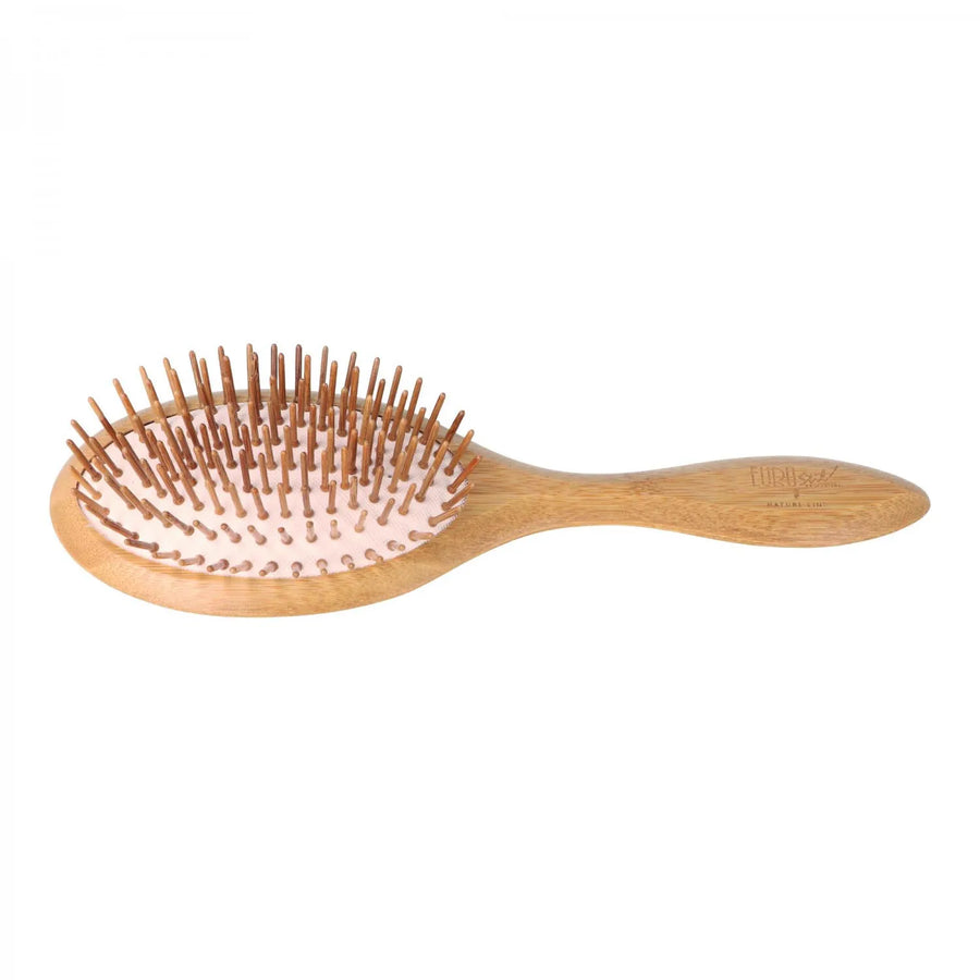 EUROSTIL Fuelle Bambus Oval Haarbürste Natur 1 Stück